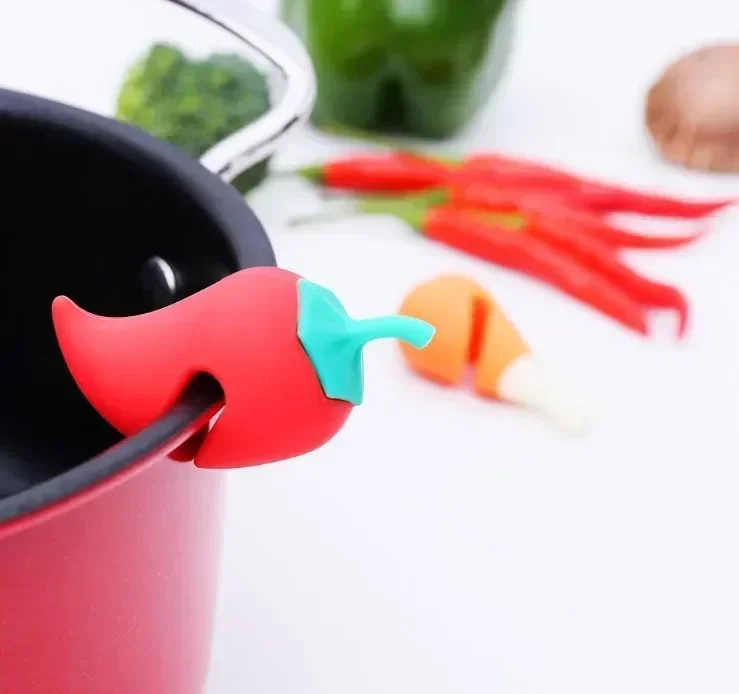 Couvercle de Pot Anti-Déversement en Silicone T1, Mignon, Résistant à la Chaleur, Bouchons Anti-Déve