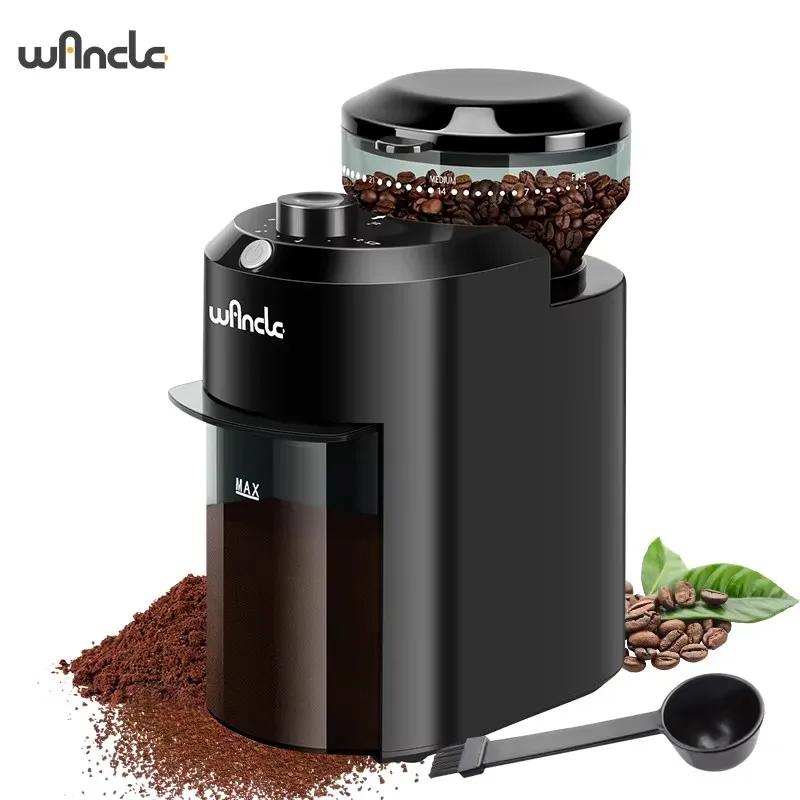 Wancle – moulin à café électrique réglable, broyage de grains de café conique avec 28 réglages de br