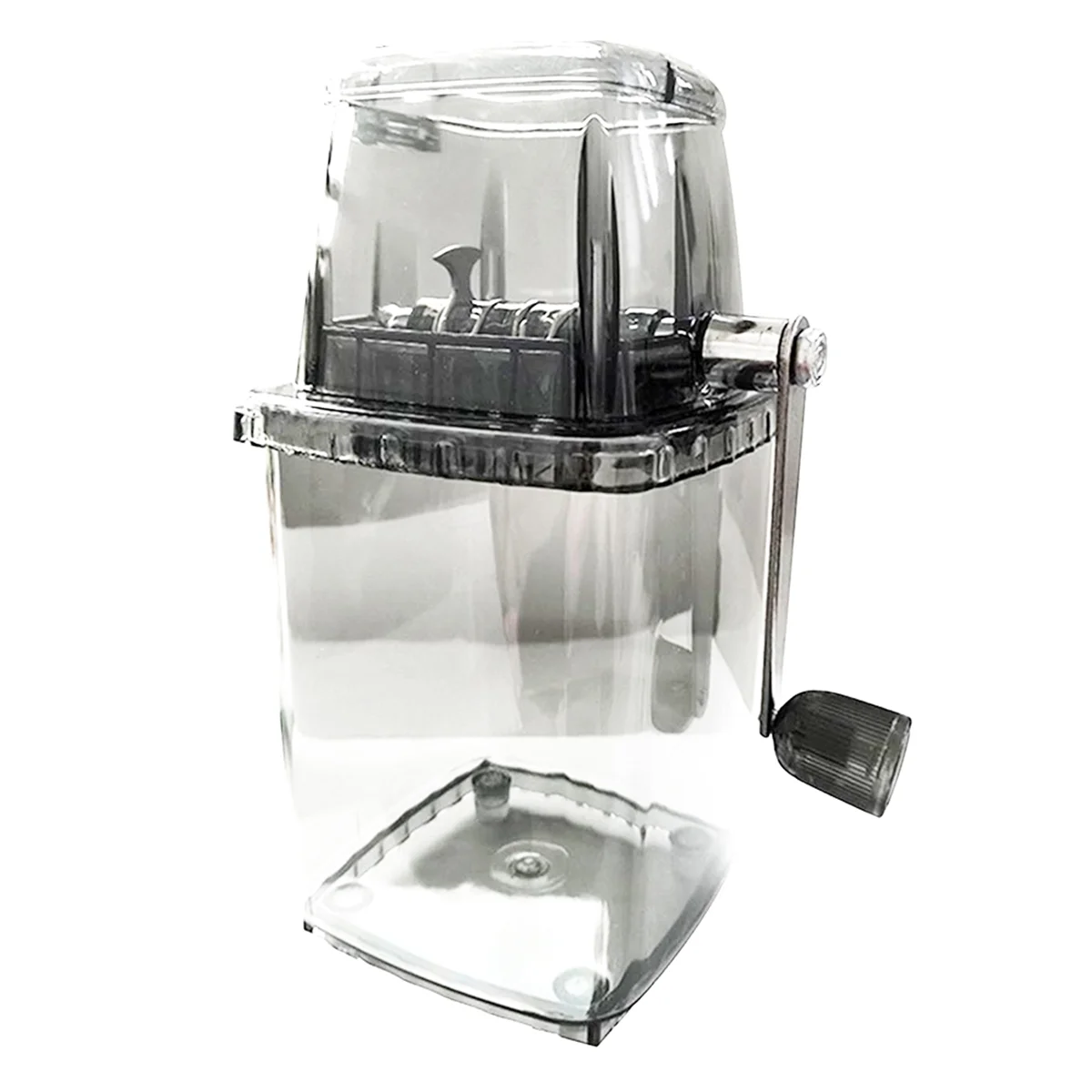 Broyeur à glace manuel domestique, transparent, multi-usages, machine à glace pilée à la main