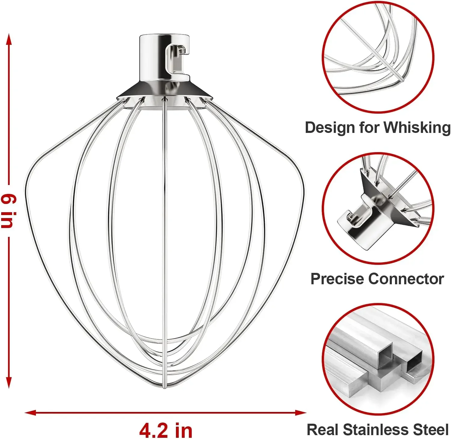 Accessoire de remplacement pour batteur à fil en acier inoxydable K45WW, compatible avec les mélange