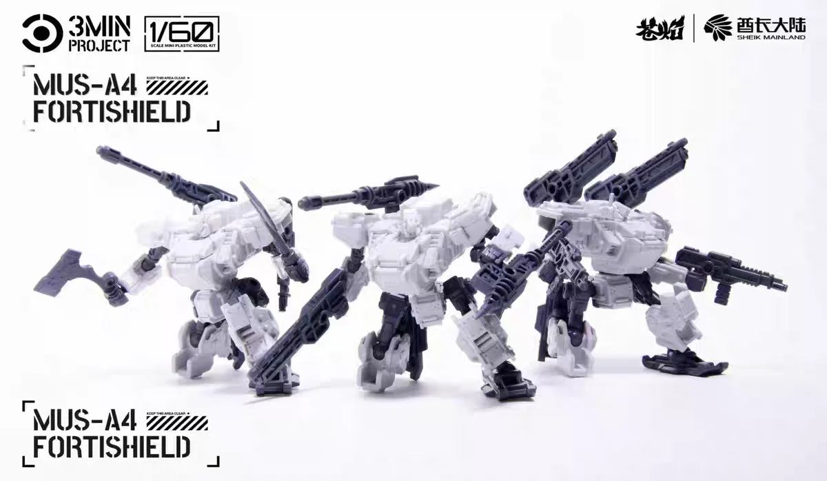 Sheik continental 3MIN projet SUR-K1 Ketor 4 en 1 Mini assemblage Mech Robot, bouclier fort Transfom