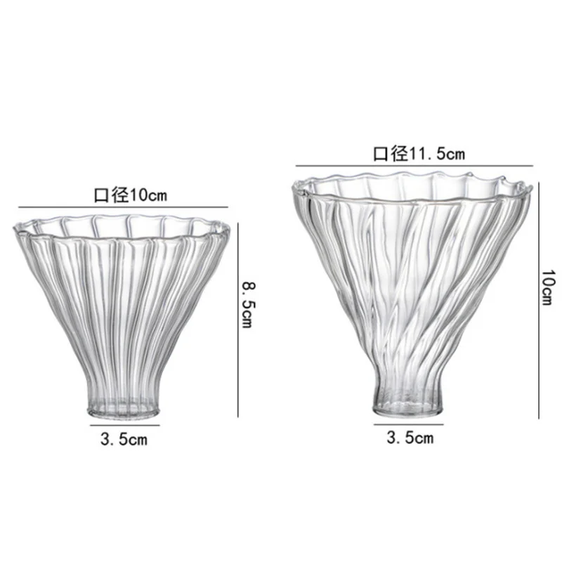 1 ensemble de cafetière à filtre en verre de 300 ml/600 ml avec carafe en verre et filtre à café en
