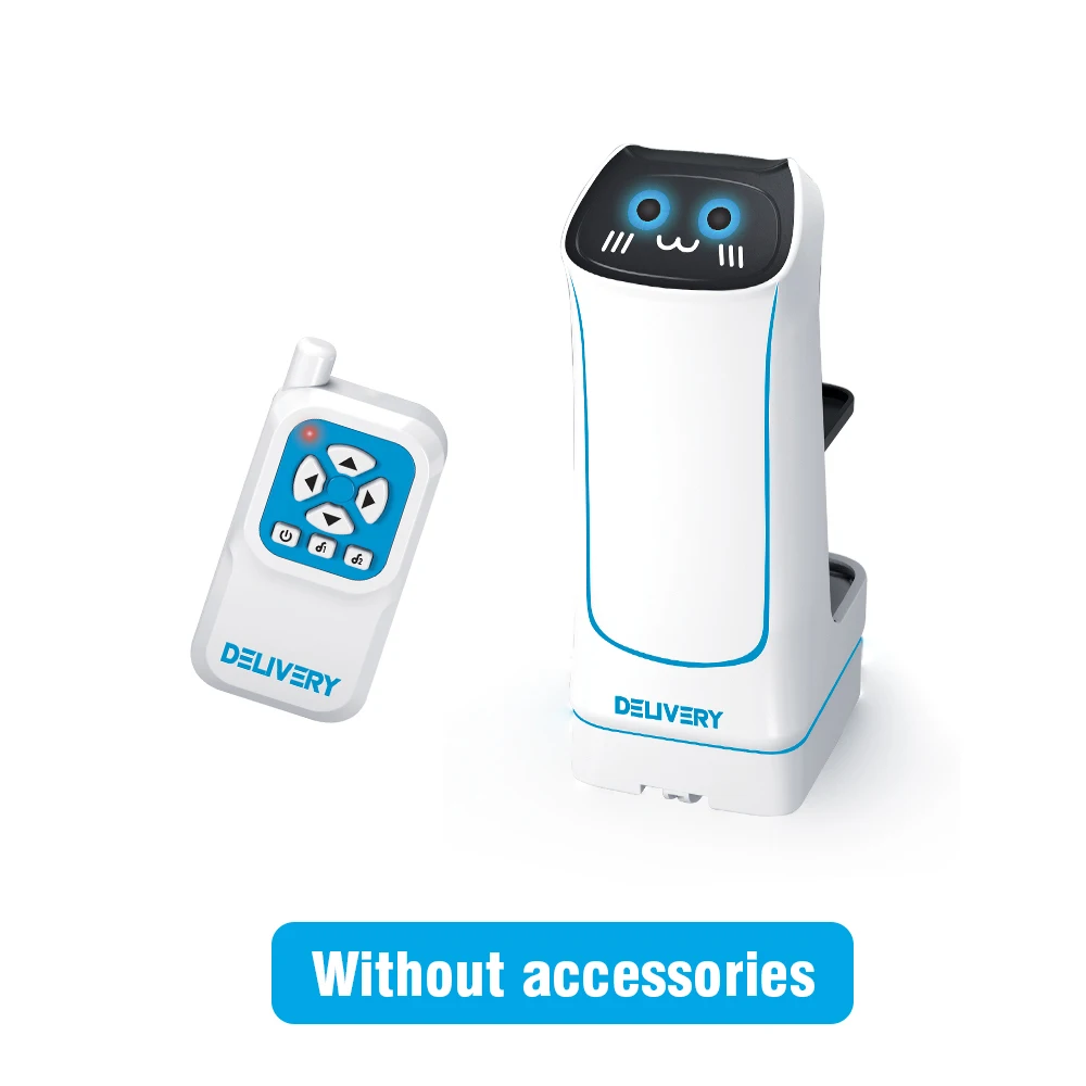 Robot de livraison de nourriture RC 2.4G avec son et lumières, fonction de levage et de service, tél