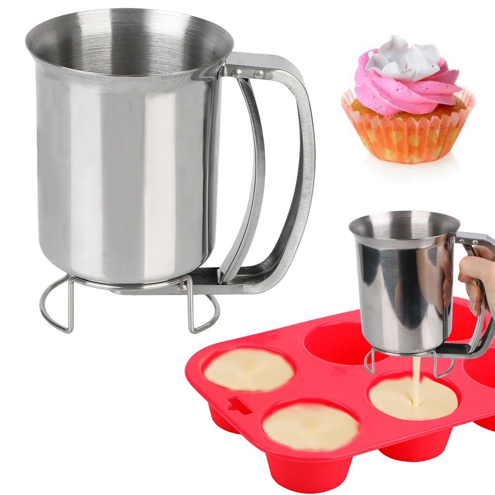 Distributeur de pâte à gâteaux et cupcakes, outil de cuisine, entonnoir à Piston avec Support, distr
