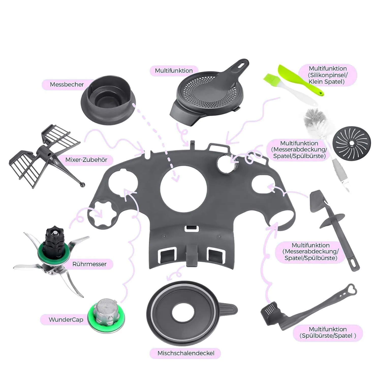 Support de rangement multifonctionnel pour cuisine, compatible avec Thermomix TM5 TM6 TM7, support p