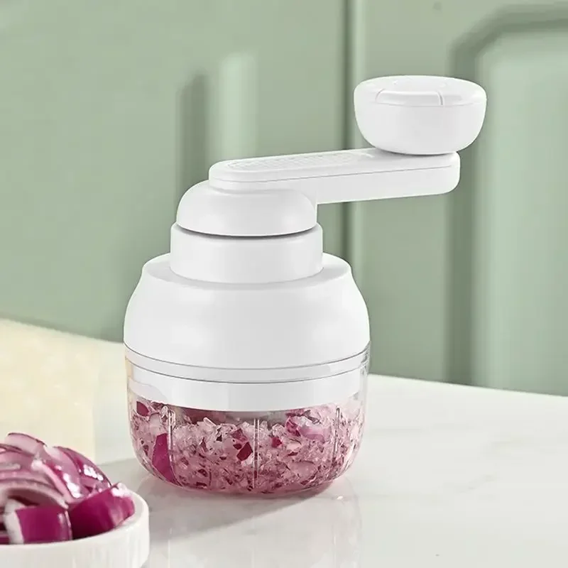 Hachoir à viande merveille de pâte d'ail à manivelle, petite machine de mélange et de broyage manuel