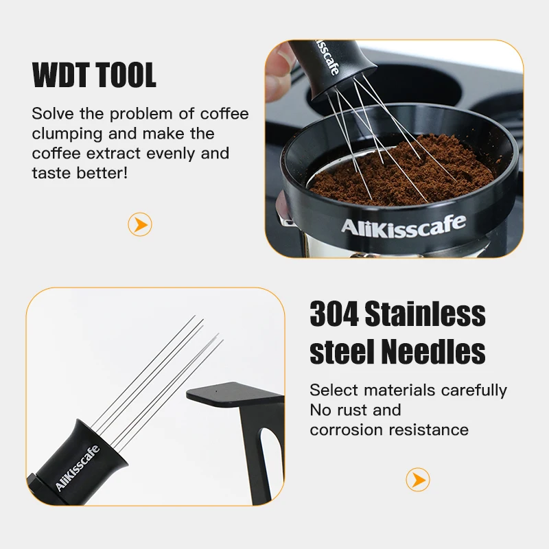 Distributeur d'aiguilles à café WDT Tools 2.0, agitateur réglable, niveleur de poudre magnétique pou