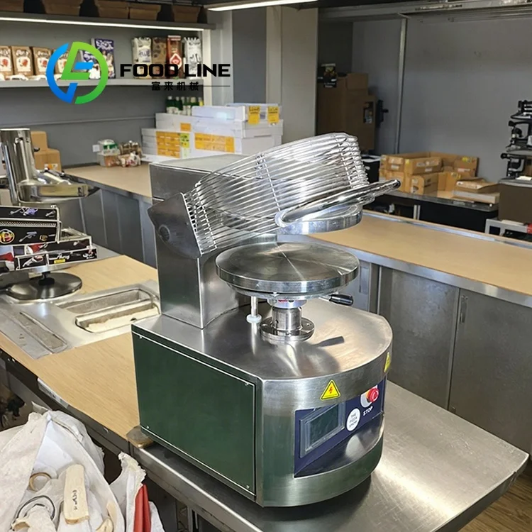 Machine automatique électrique pour la préparation de base de pizza ronde, machine à aplatir la pâte