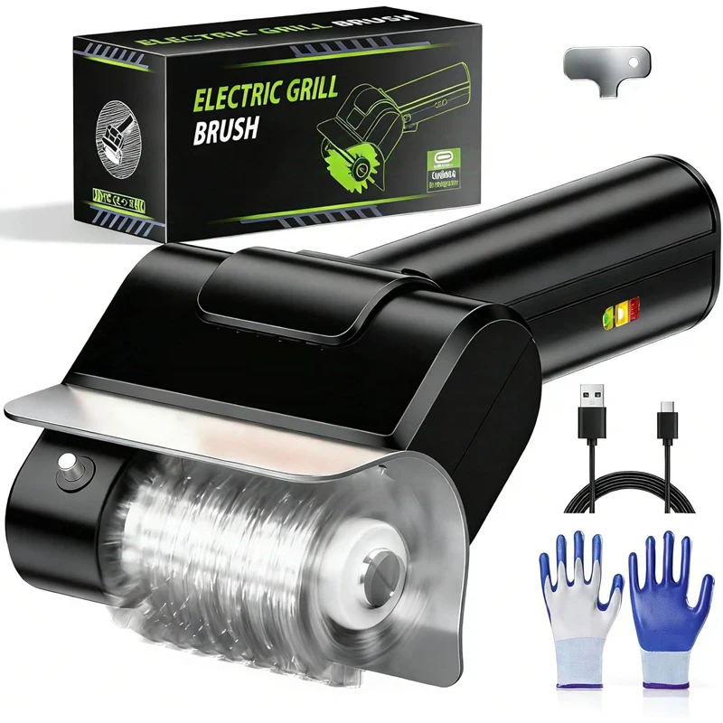 Brosse de nettoyage pour barbecue électrique, brosse électrique pour nettoyer un barbecue à gaz, bro