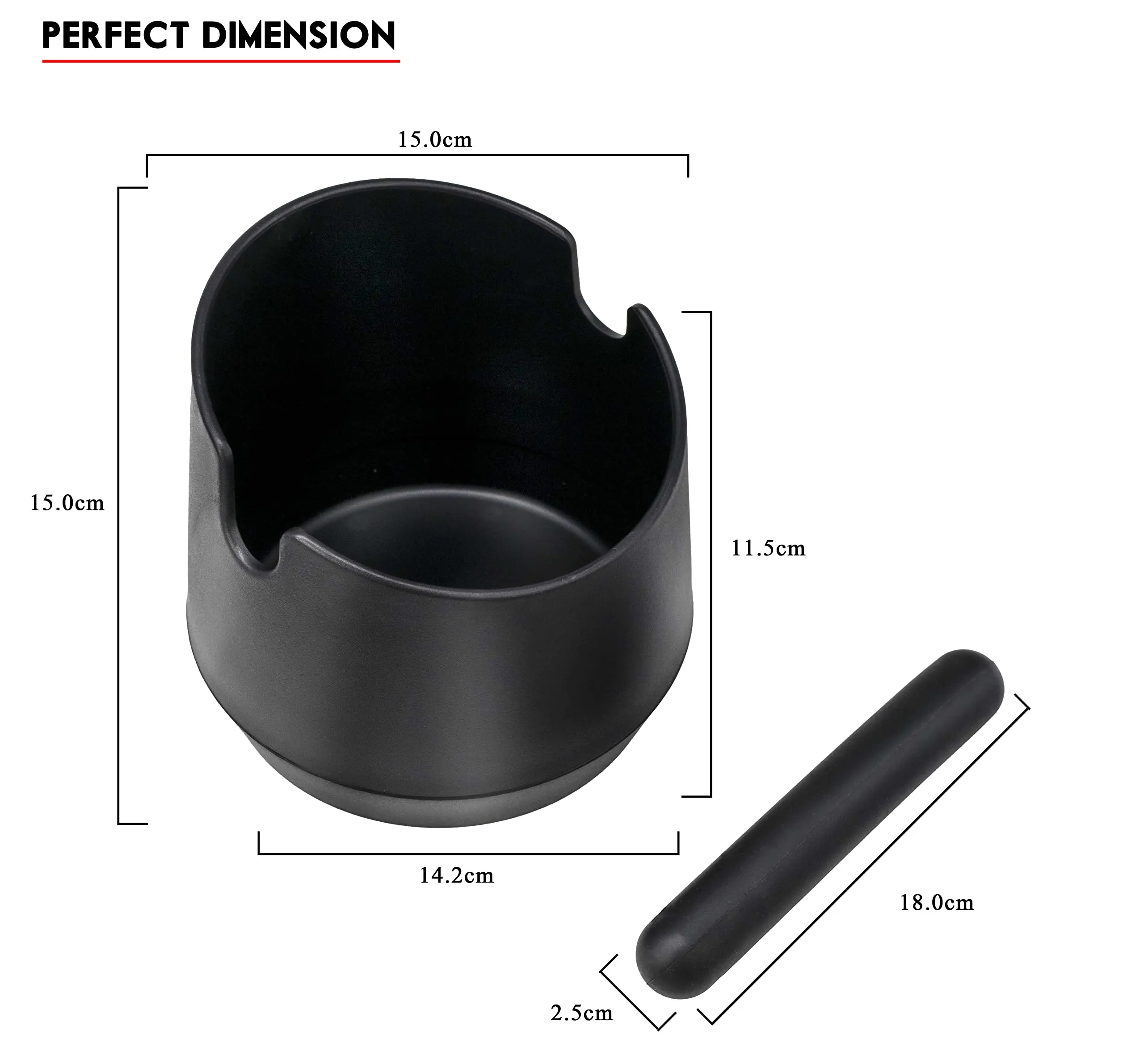 Leeseph-Boîte de Décharge de Résidus de Café, Récipient Non-ALD, Broyage Barista Durable, Boîte de C