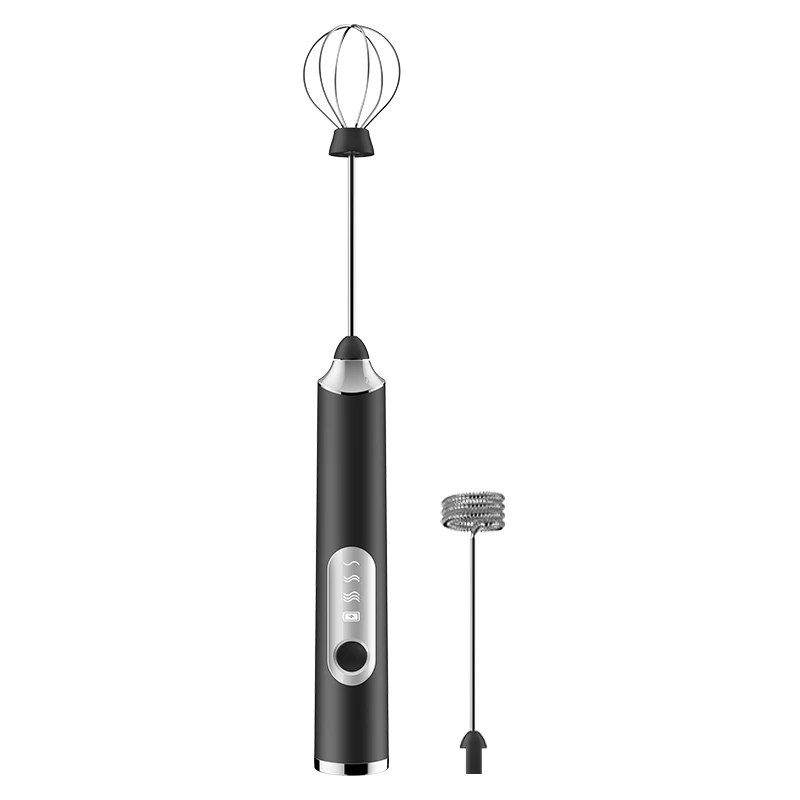 Fouet sans fil double tête, 3 vitesses, rechargeable par USB, mélangeur électrique pour café, mousse