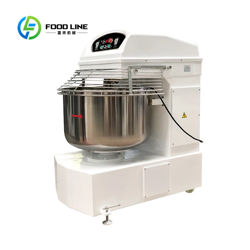 Pétrin en spirale personnalisé à deux vitesses, 100kg, 260L, double action, grand mélangeur de pâte