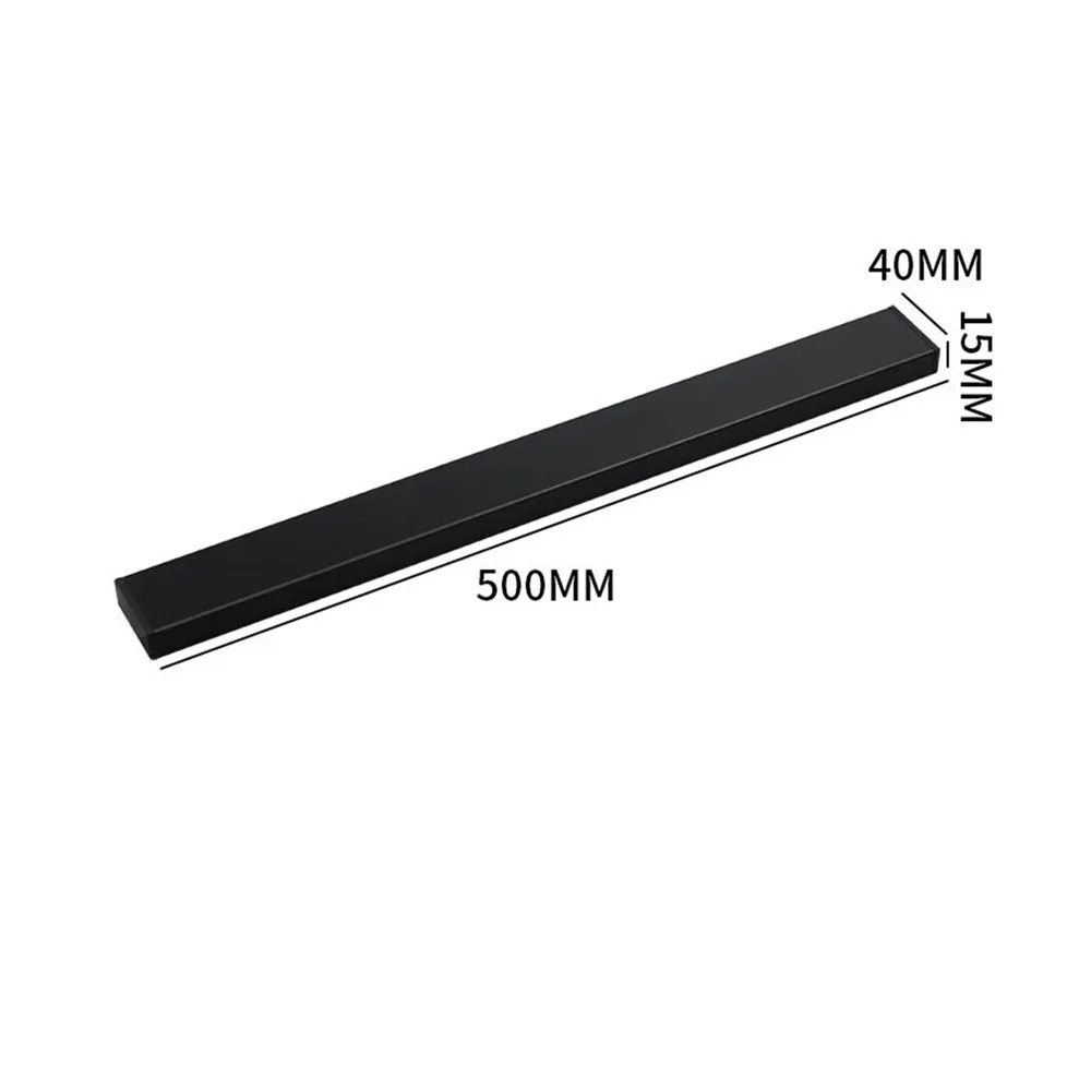 Porte-couteau magnétique noir en acier inoxydable 304, plusieurs tailles, support mural sans perçage