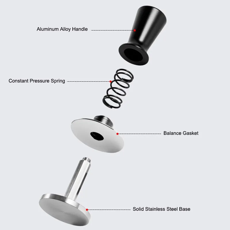 51mm 53mm 58mm Espresso Tamper Barista Café Tamper avec calibré à ressort en acier inoxydable