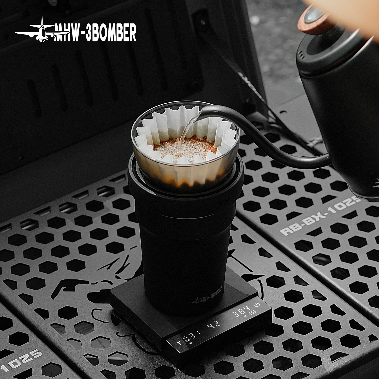 Balance à café intelligente MHW-3BOMBER, minuterie 2kg/0.1g, balance de cuisine de haute précision,