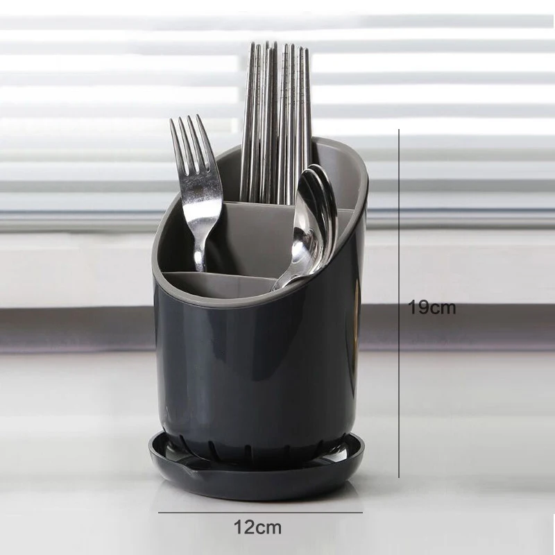 Tube de rangement de baguettes de cuisine avec plaque de vidange, support de rangement de vaisselle,