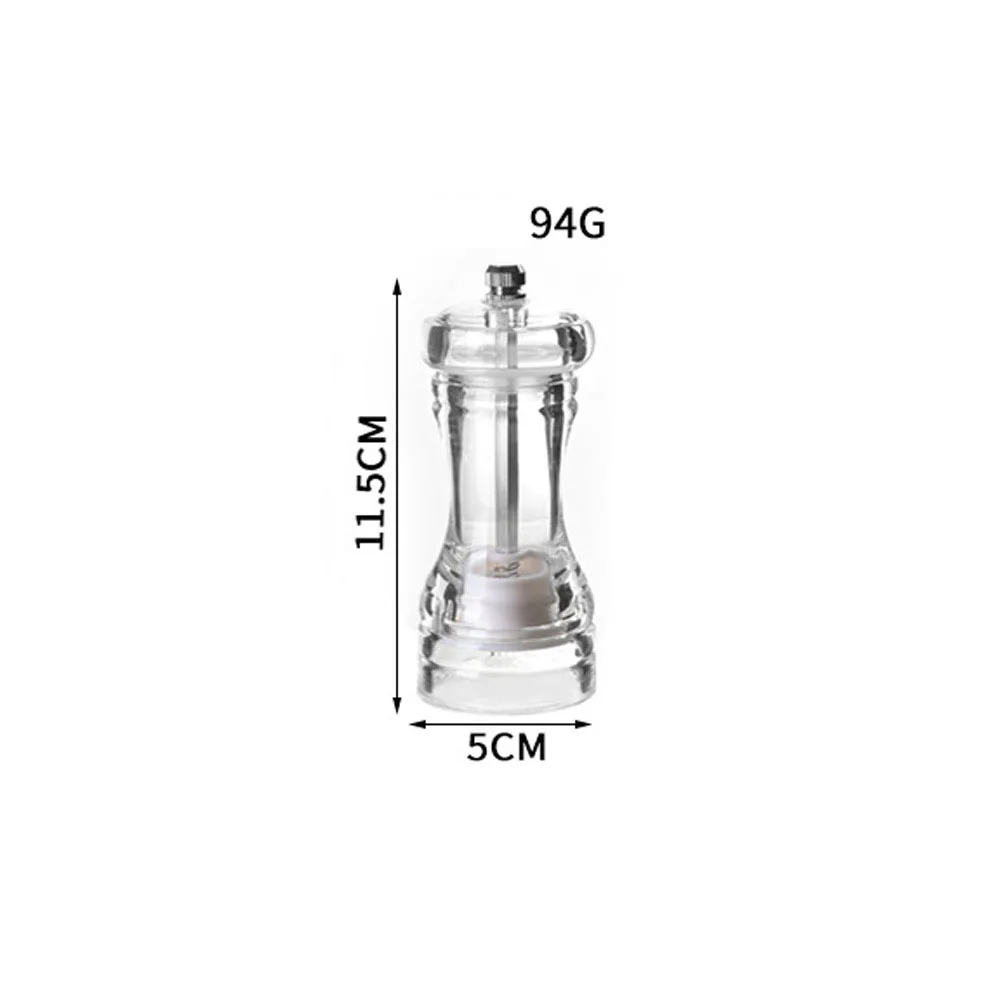 Belle Grinder-Sel acrylique et Shakers Belle, grossiékréglable par rotor en céramique, accessoires d