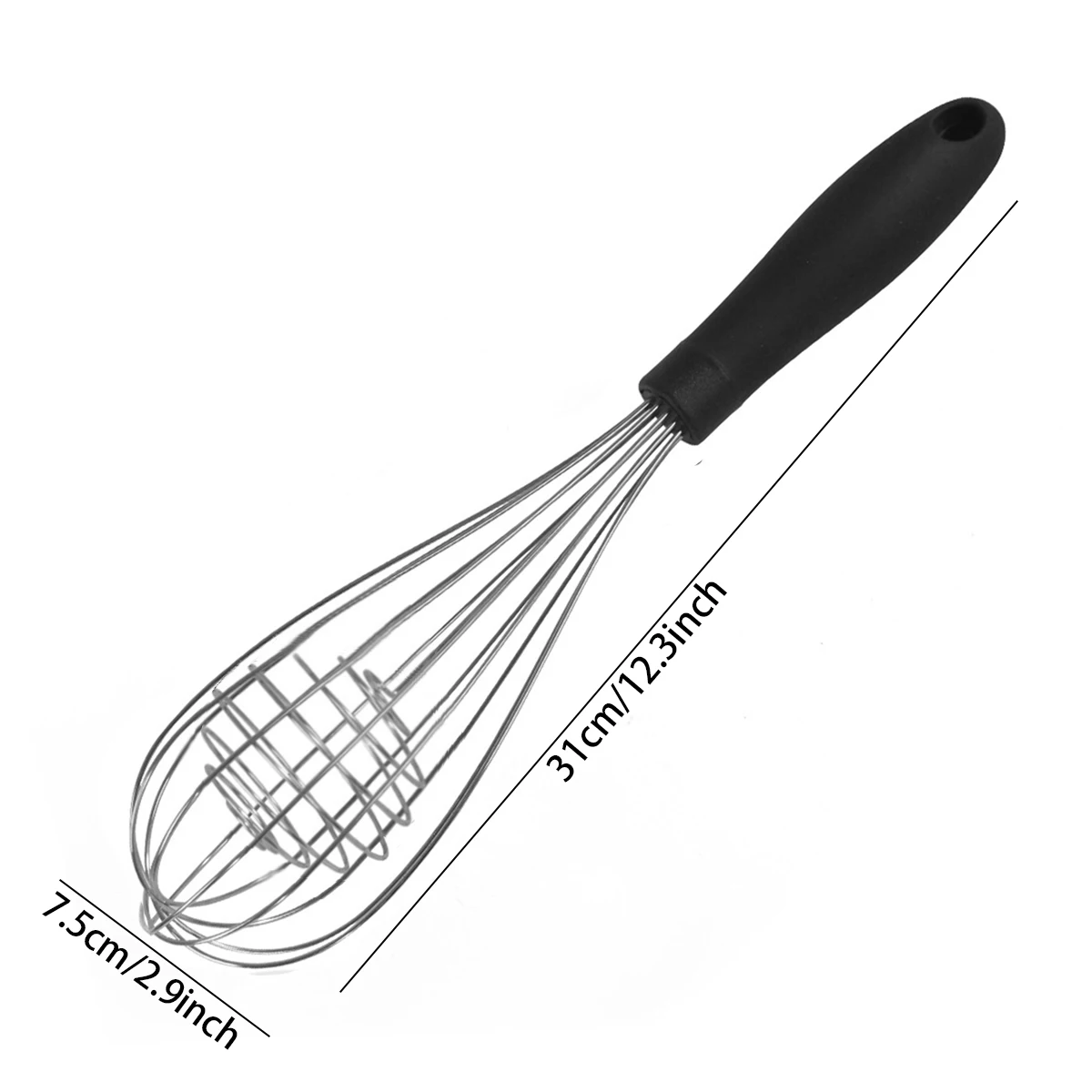 Fouet à ballon pour la cuisine : fouet de cuisine en acier inoxydable, outil de mélange manuel, util