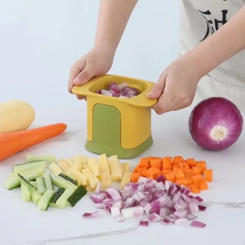 Hachoir à légumes multifonctionnel, coupe-frites, pression manuelle domestique, coupe-oignon, concom