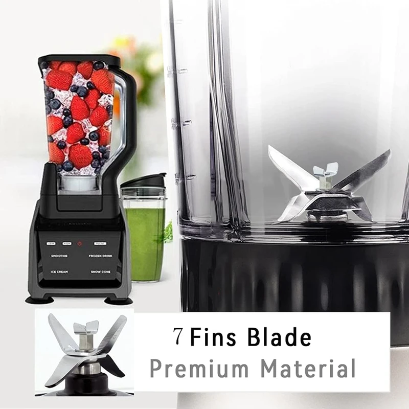Ensemble de pièces de rechange de mélangeur Ninja 7 Fins, pièces de tasse de mélangeur de lame d'ext