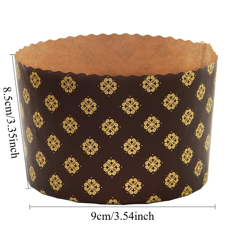 Moule en papier pour Panettone, papier anti-adhésif, 10 pièces, moule à pain Paska Kulich, moule à p