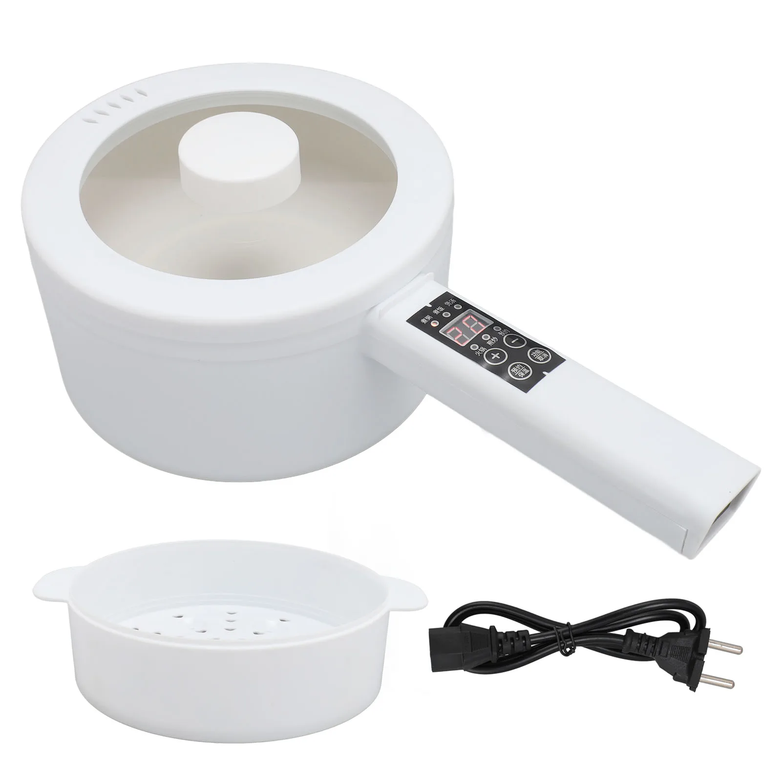Casserole électrique multifonction 1,8 L, pot à ramen, poêle électrique, marmite électrique, cuiseur