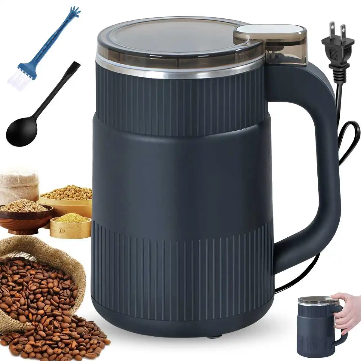 Broyeur multifonctionnel pour haricots, épices, Grains, petite Machine à poudre, broyage rapide des