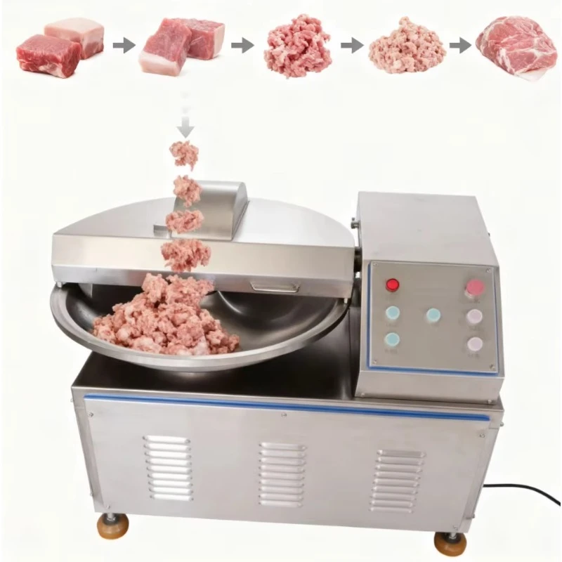 Hachoir à Bol, Machine Électrique Compacte en Acier Inoxydable pour Hacher Viande, Légumes, Saucisse