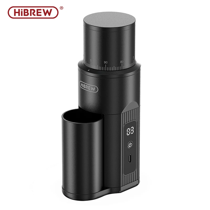 Moulin à café électrique HiBREW G5 Mini, portable, rechargeable, sans fil, à moulins coniques réglab