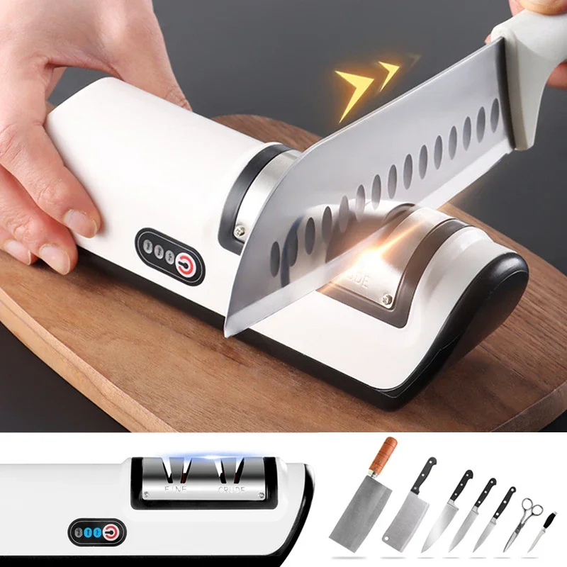 Affûteur de couteaux électrique de cuisine multifonctionnel automatique professionnel 4 vitesses aff