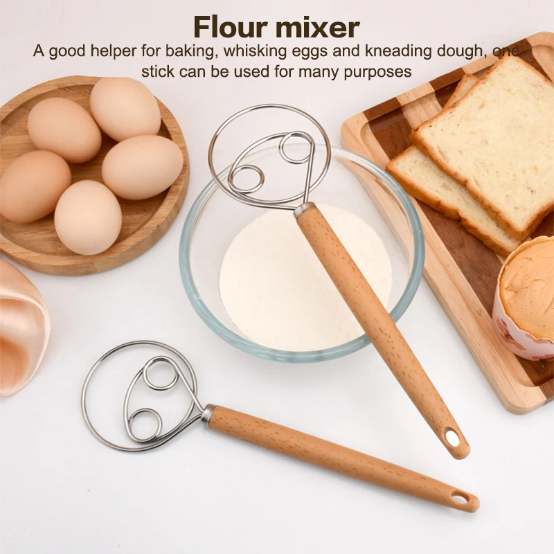 Mélangeur à main créatif de 10 pouces, bricolage de pain danois, ustensiles de cuisson en acier inox