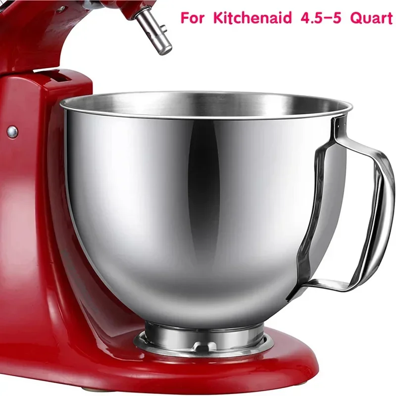 Bol mélangeur en acier inoxydable pour Kitchenaid Classic&Artisan Series 4.5-5 Quart, bol pour batte