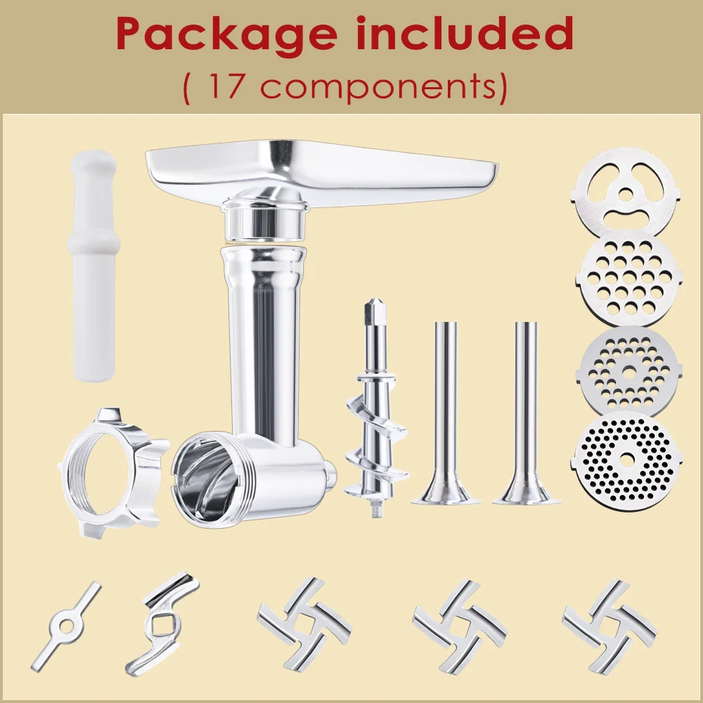 Accessoire hachoir à viande pour tous les mélangeurs KitchenAid, accessoire hachoir à aliments avec 