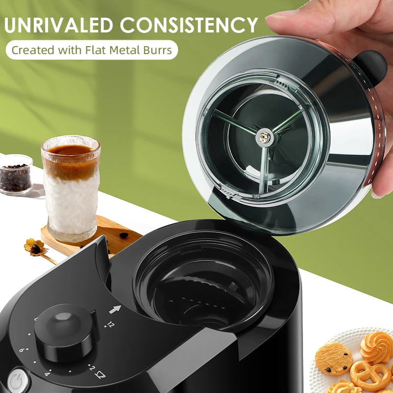 Wancle – moulin à café électrique réglable, broyage de grains de café conique avec 28 réglages de br