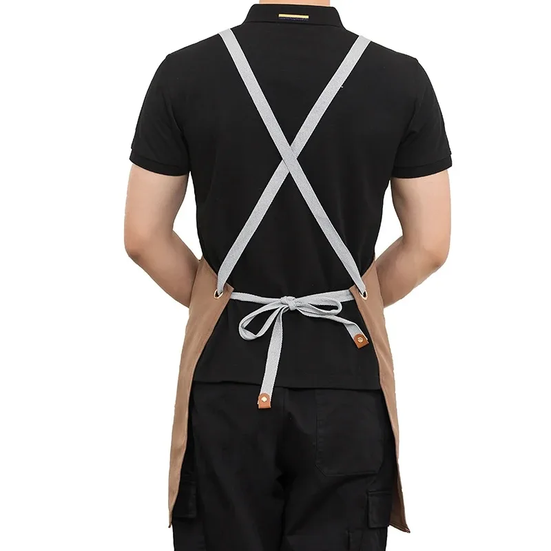 Tablier de cuisine imperméable, tablier de cuisine professionnel, uniforme de travail de serveur de