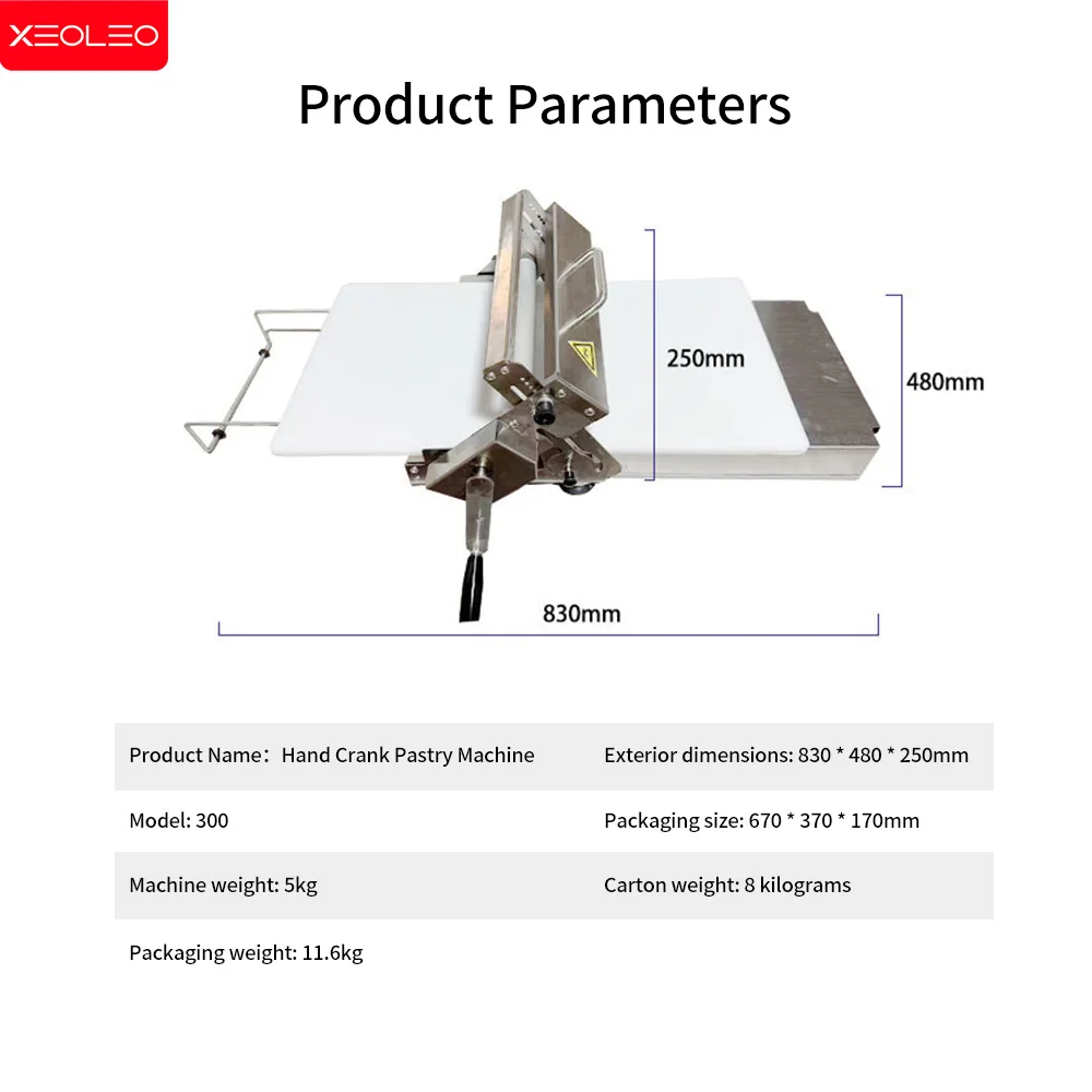 XEOLEO Machine à pâtisserie manuelle commerciale feuilletée feuilletée de pâte fabricant de pâtisser