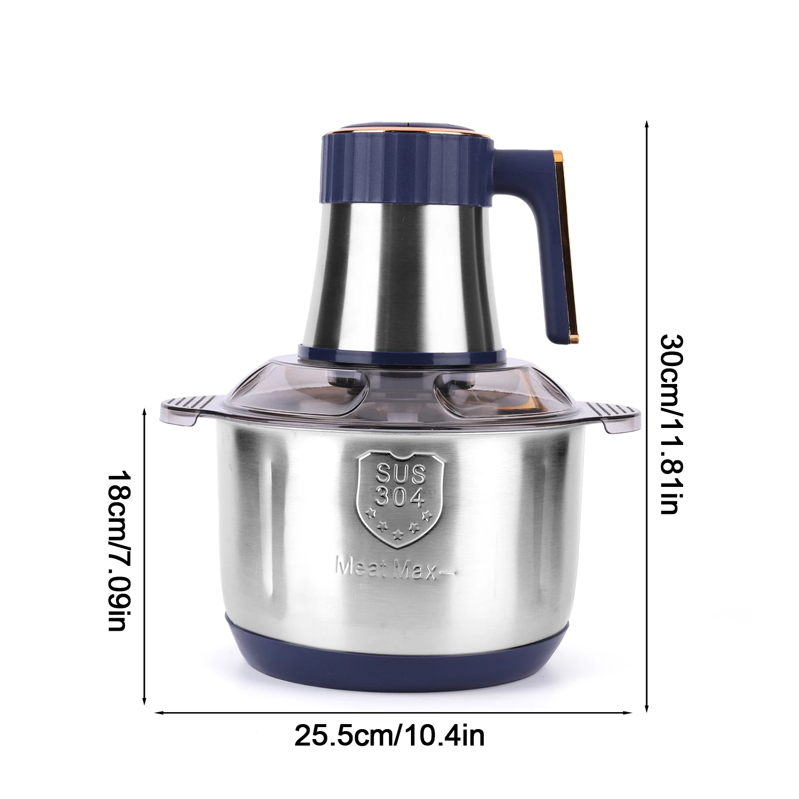 Hachoir à viande électrique 5L 500W, robot culinaire, hachoir à viande en acier inoxydable pour la m