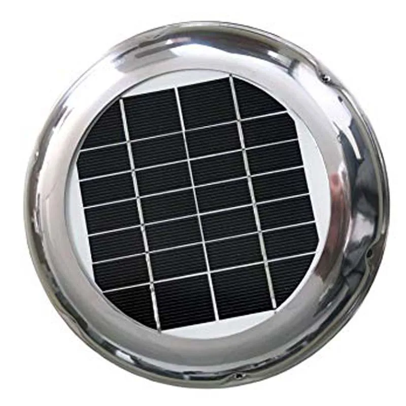 Ventilateur solaire de toit en acier inoxydable, 2.5W, Ventilation d'échappement, 60CFM, étanche, id