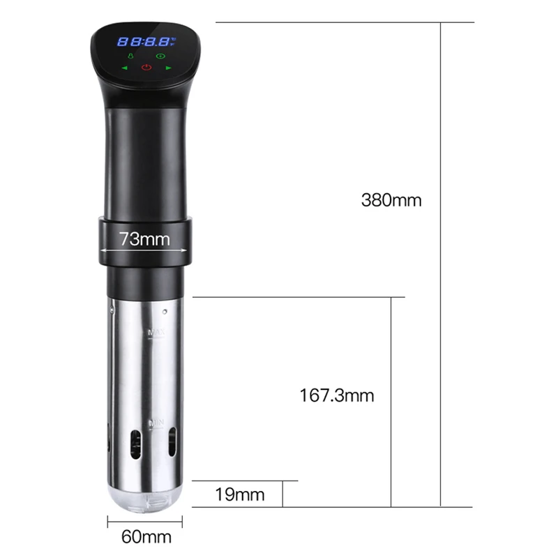 Cuiseur Sous Vide étanche 1800W, circulation par Immersion, cuisson précise avec affichage numérique