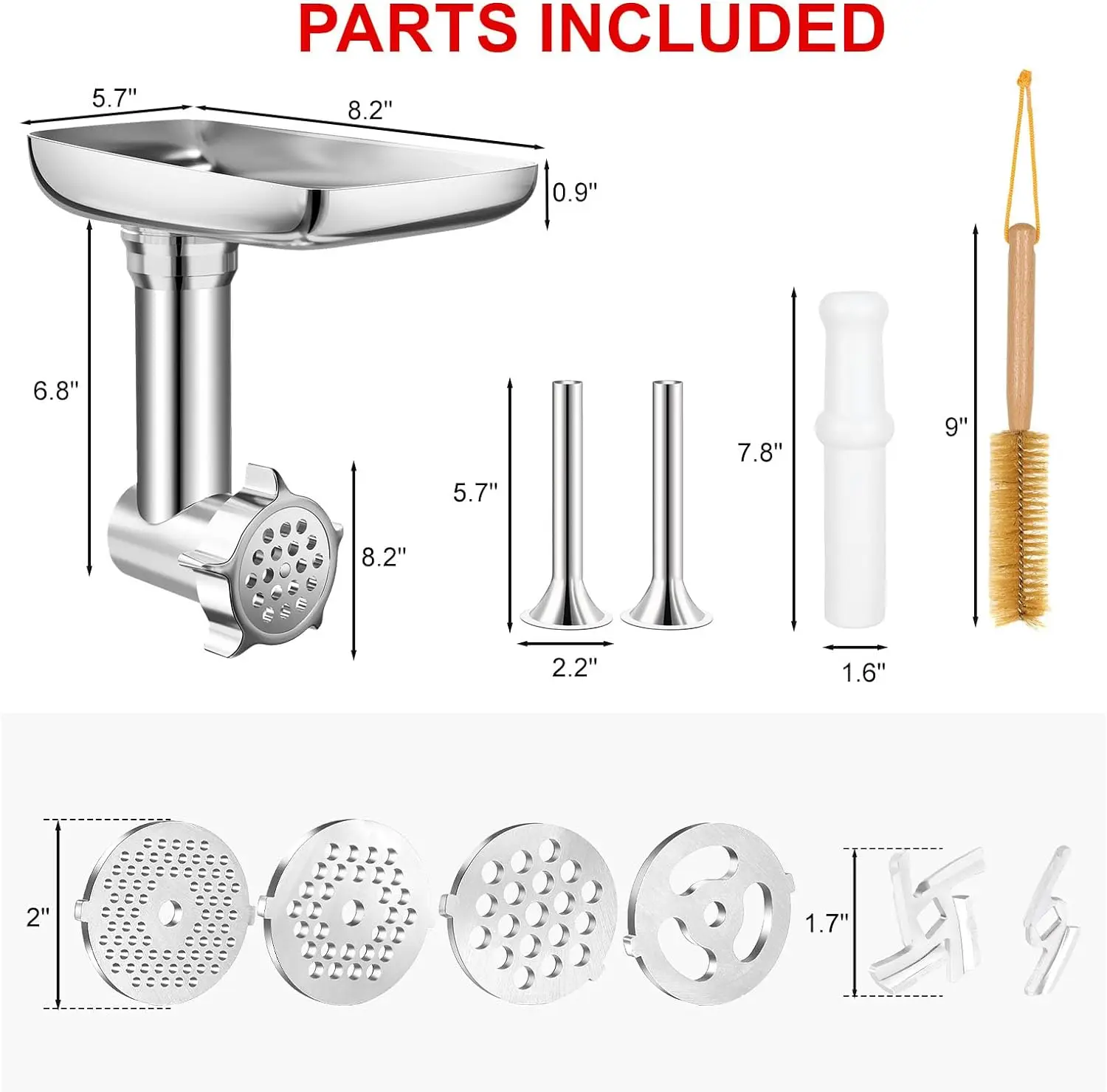 Accessoires de broyeur alimentaire en métal pour tous les mélangeurs sur socle KitchenAid et Cuisina
