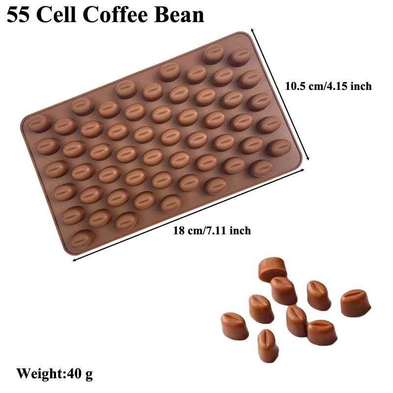 Moule à gâteau en Silicone, Design de sac de grains de café, moules à chocolat, outils de cuisson de