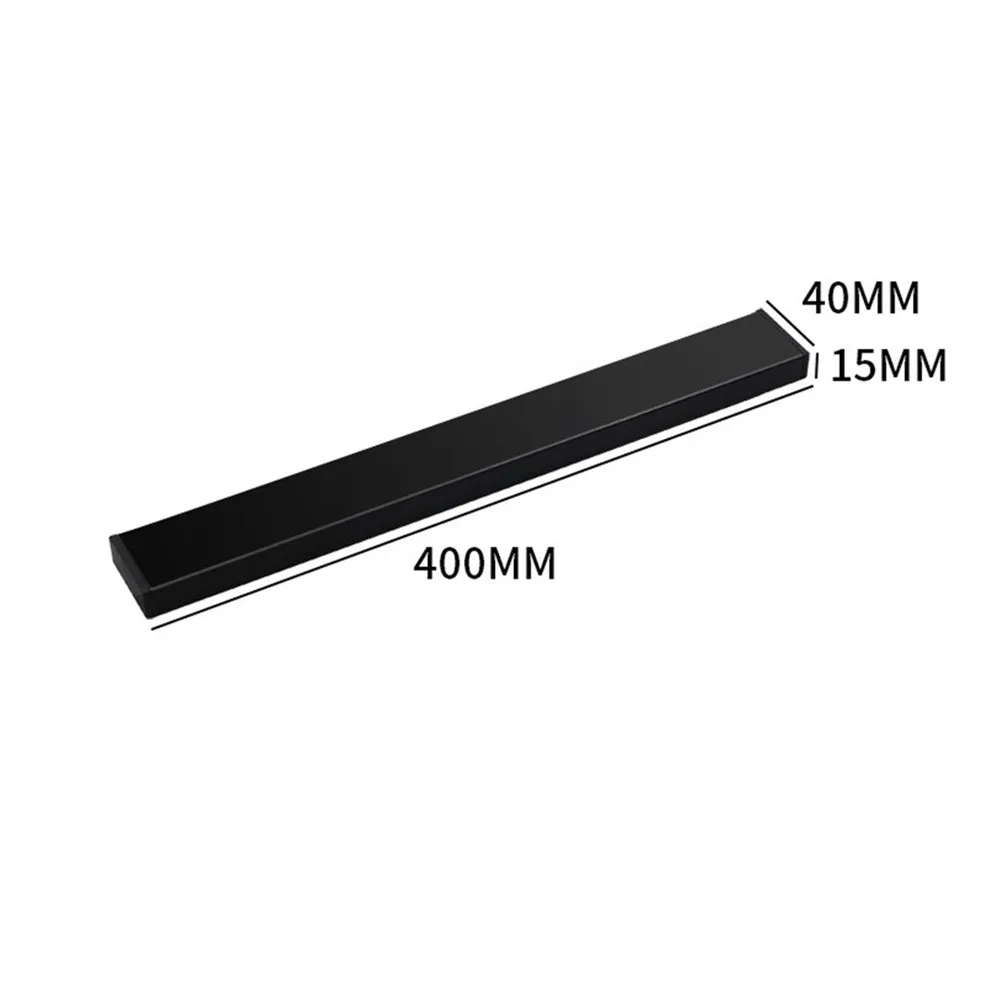 Porte-couteau magnétique noir en acier inoxydable 304, plusieurs tailles, support mural sans perçage