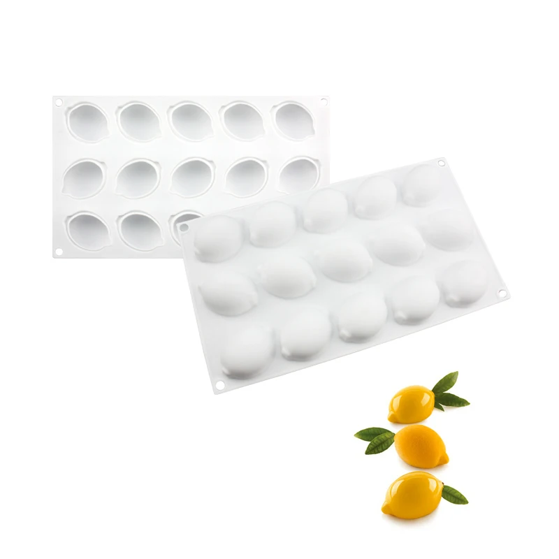 SHENHONG 3D citron conception français Dessert fruits Mousse moules 6 cavités Silicone gâteau moules