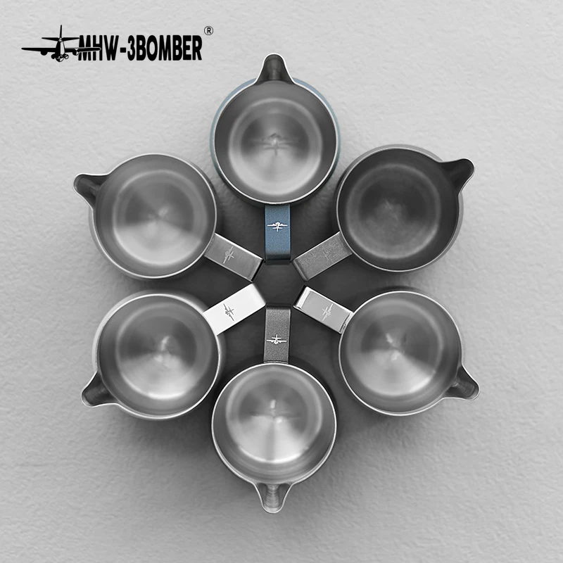 MHW-3BOMBER 350ml 450ml Pichet à lait turbo pour mousse et vapeur, Pichet professionnel pour mousse