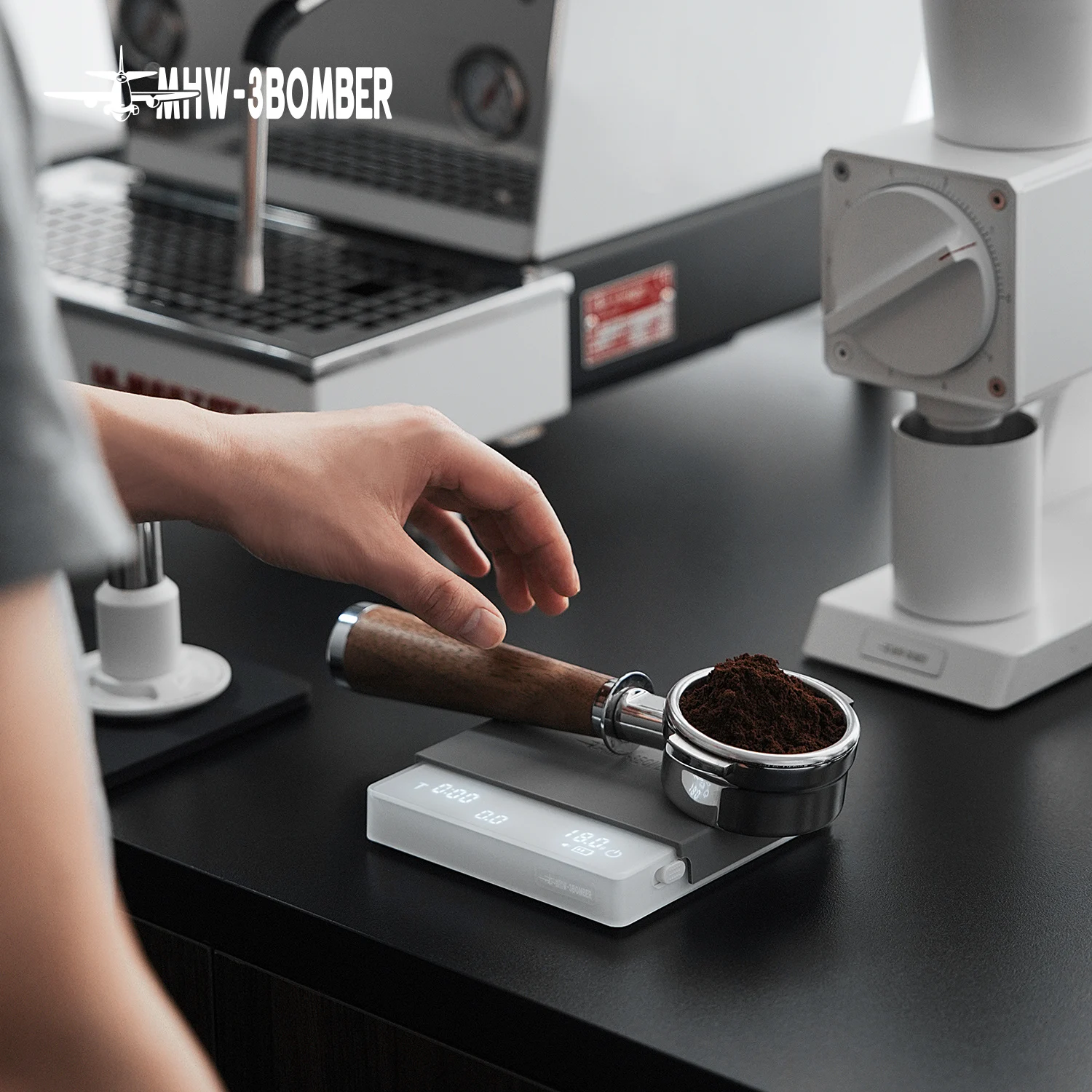 Balance à café intelligente MHW-3BOMBER, minuterie 2kg/0.1g, balance de cuisine de haute précision,