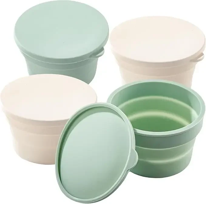 Boîte de mélange de pâte à Pizza avec couvercle, polyvalente, pliable, antiadhésive, en Silicone, pa