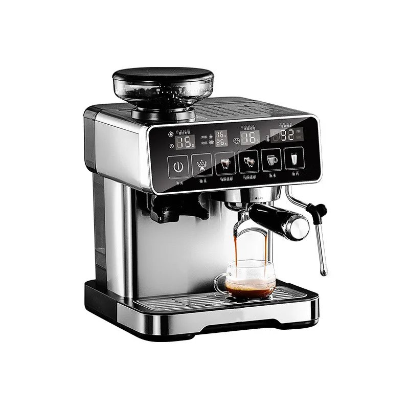 Machine à expresso 20Bar avec mousseur à lait – Cafetière entièrement automatique, broyeur intégré, 