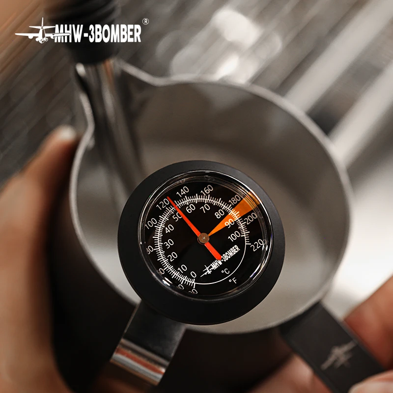 MHW-3BOMÉRO 0 à 100 ℃ Thermomètre à cadran pour cafetière, pichet à mousse de lait, café professio
