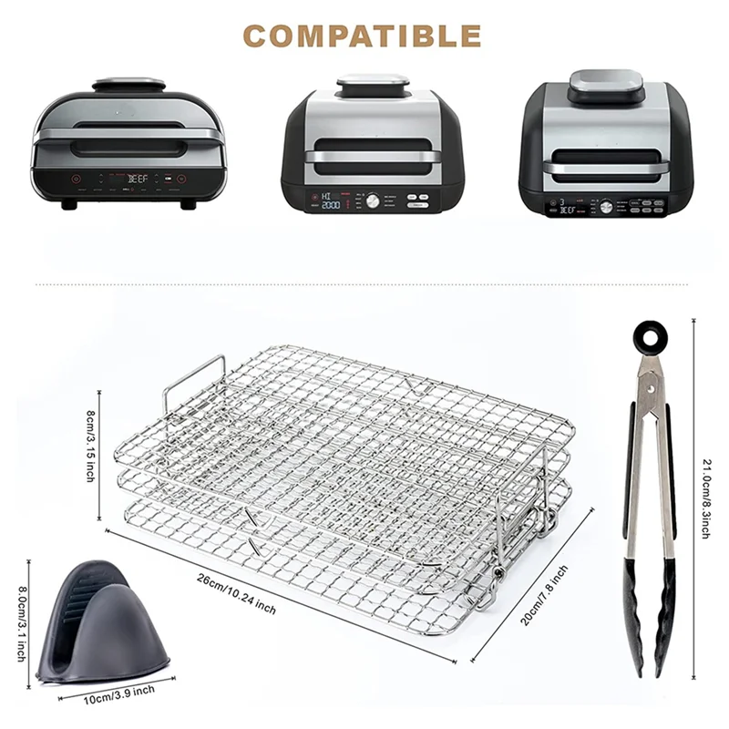 Friteuse à air T1 pour Ninja Foodi Grill XL, déliaison multicouche, accessoires pour friteuse à air