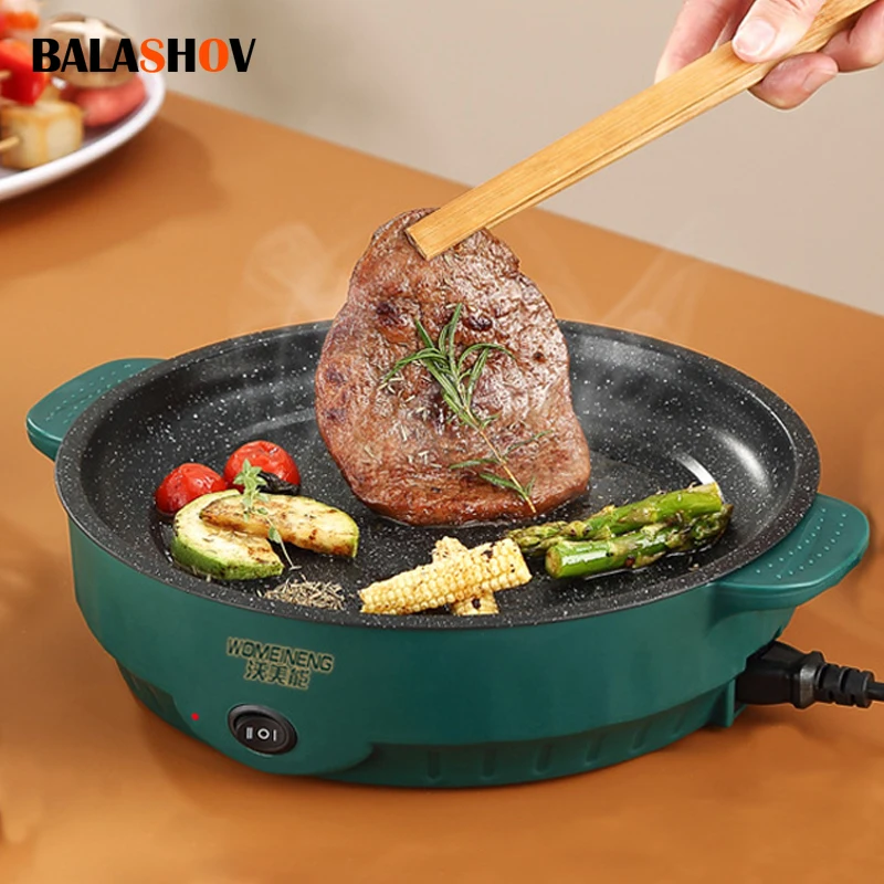 Multicuiseur électrique poêle électrique 220V maison Barbecue Steak frit poisson Omelette poêle anti